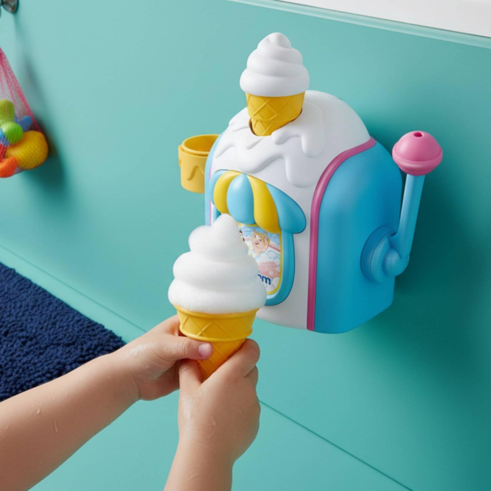 Moule à Bulles Enfant Machine Bulles Créateur Mousse Jouet Bain Ventouses Robustes Levier Ergonomique Résistant Montage Simple Encourage l'Imagination