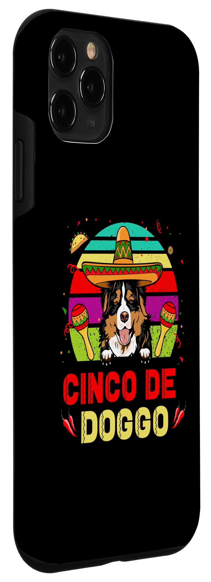 iPhone 11 Pro Cinco de Doggo Hilarious Bernese Mountain Dog Cinco de Mayo Case - Image 3