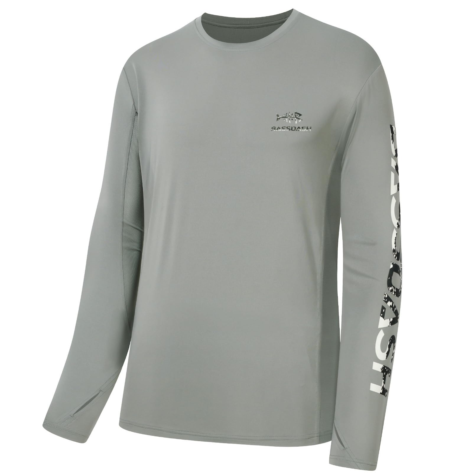 Bassdash Maglia Anti UV da Uomo Maglietta Maniche Lunghe Camicie Grafiche UPF 50+ Camicia da Pesca Assorbimento dell'umidità