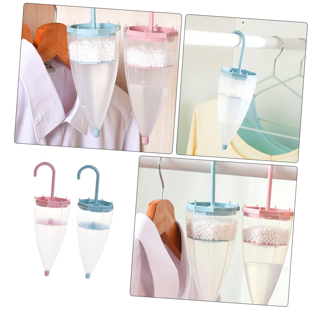 8piezas Deshumidificador Colgante Para Armarios De Absorbentes De Diseño De Paraguas Para Controlar La Cerrados y Almacenaje