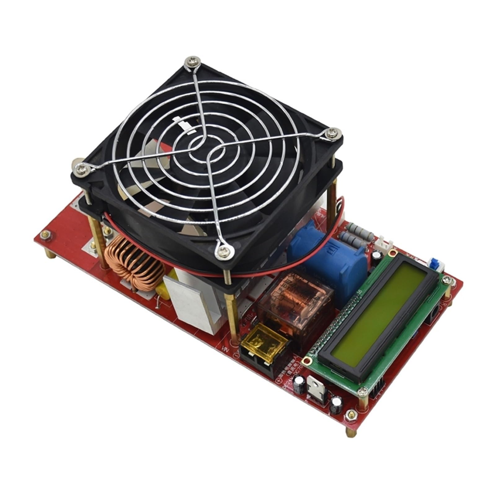 Nagrzewnica indukcyjna ZVS 2000W elektryczny moduł nagrzewnicy indukcyjnej do generatora ochrony przed temperaturą stopionego metalu tablica wysokiego napięcia ze sterownikiem cewki
