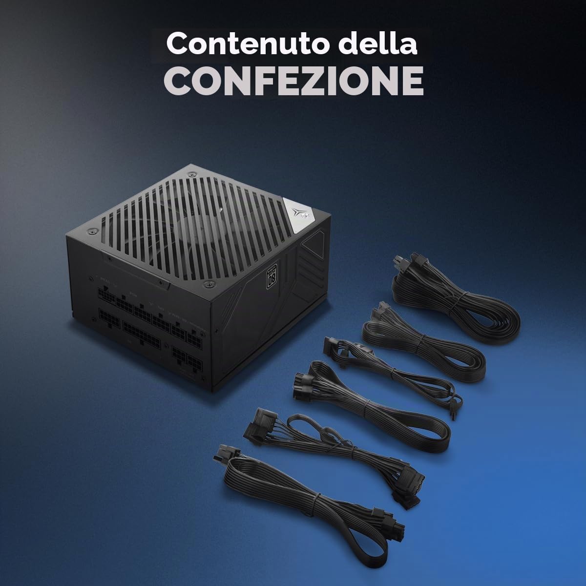 Yeyian Alimentatore Orion 1300W ATX 3.1 – Certificazione 80+ Platinum, PCIe 5.1, condensatori giapponesi, compatibile con NVIDIA e AMD – Alta efficienza e potenza reale