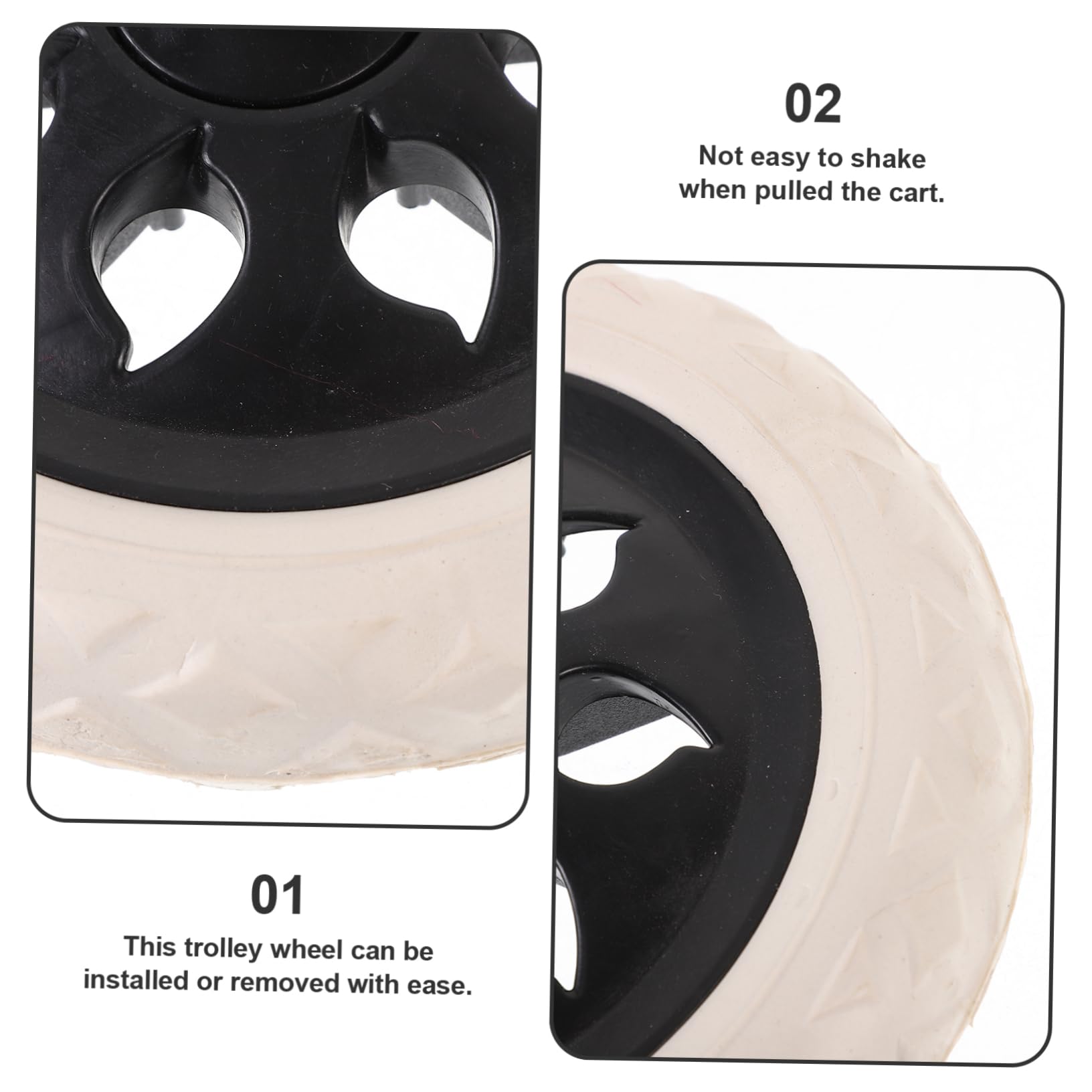 KOMBIUDA Easy Installation Wheelchair Accessory Replacement Casters for Shopping Cart Trolley Luggage Carts Sturdy Material