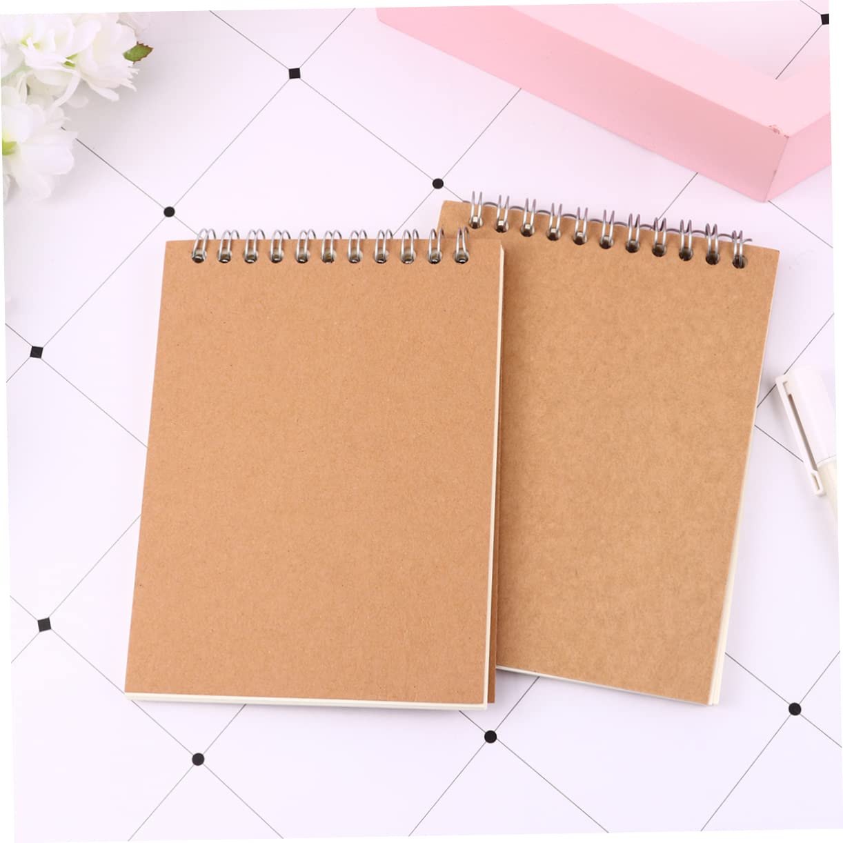 Tofficu Schulheft Kraft Notizbuch 12 Stücke Papier Blanko