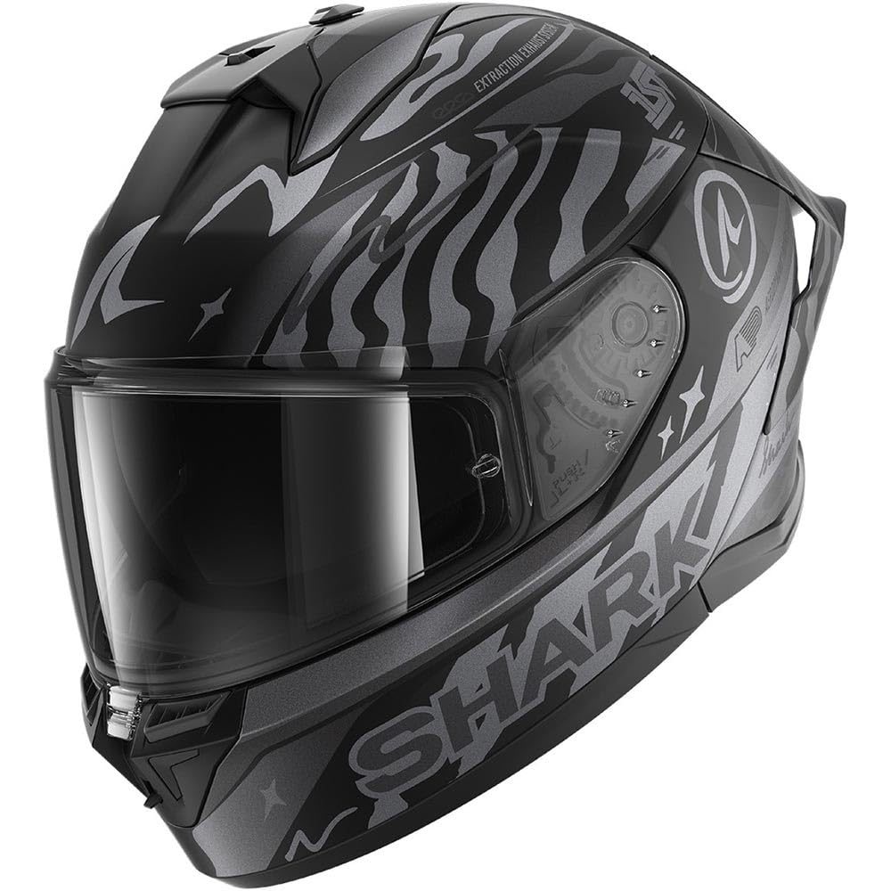 SHARK, Casco Moto Integrale SKWAL CUP SPEED-FANCY Black Anthracite Silver KAS, XS