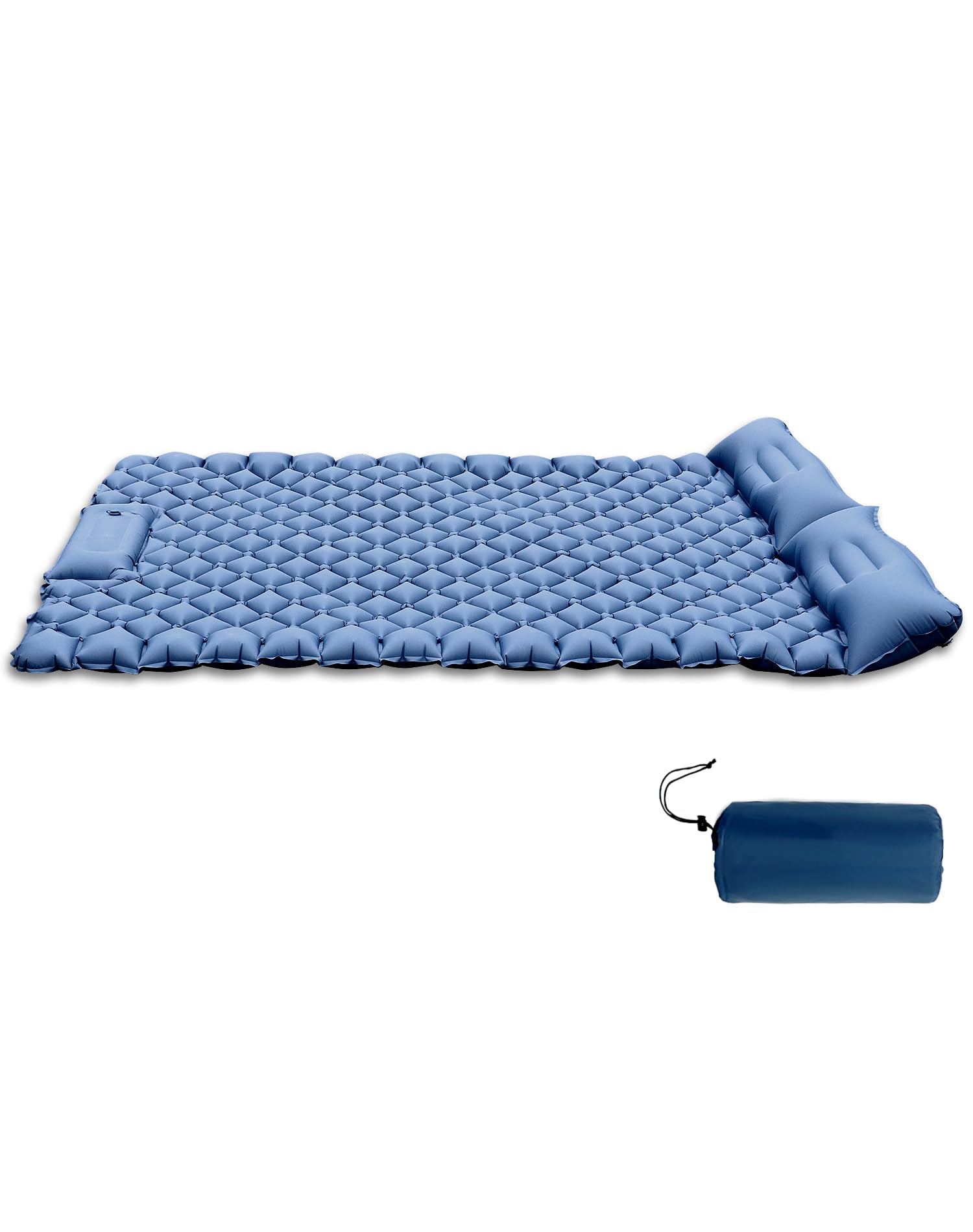 QWORK® Cojín de Dormir Doble para Acampar, colchoneta Camping, Esterilla Camping, para mochileros, Senderismo, Campamento para automóviles, 200 * 120 * 9cm