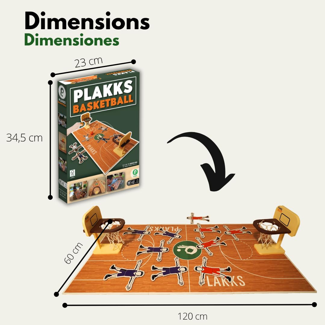 PLAKKS Basketball Juego de Mesa de Baloncesto para Niños y Adultos 2 Jugadores