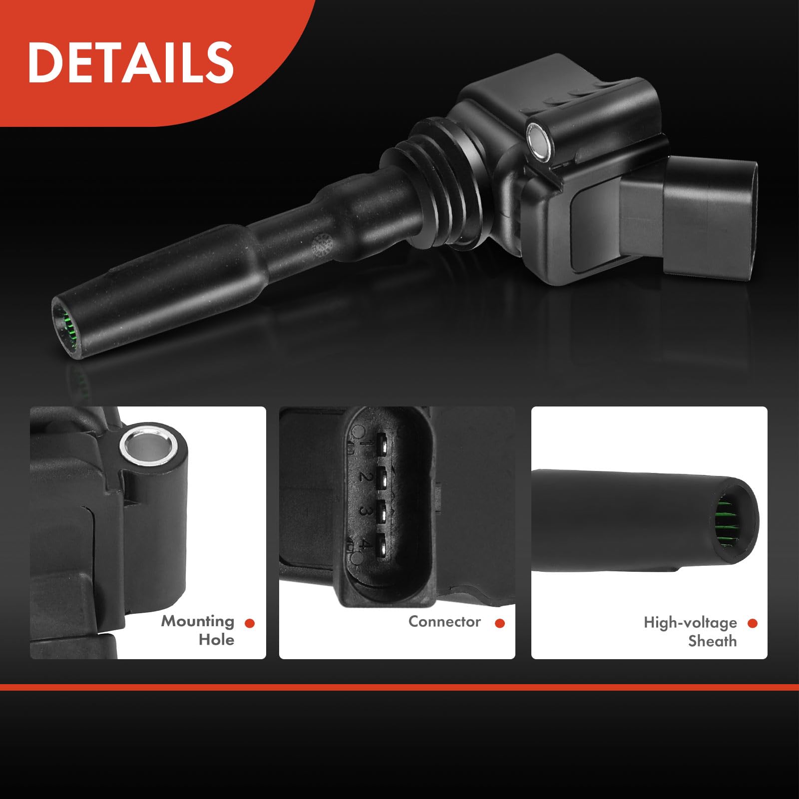 Frankberg 3x Bobina di accensione Benzina per Alltrack IV Golf Spotsvan Golf VII Load UP Alltrack/Variante T.C.R.O.S.S UP 1.0L 1.2L 1.4L Benzina 2012-2020 04C905110B