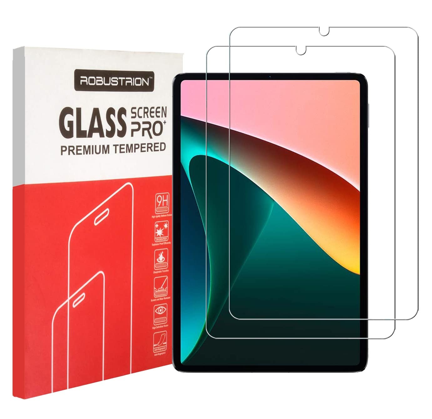 Robustrion Pack of 2 Anti-Scratch & Smudge Proof Tempered Glass Screen Protector for Xiaomi Mi Pad 5 11 inch (B0B2CZD857) Amazon Price History, Amazon Price Tracker