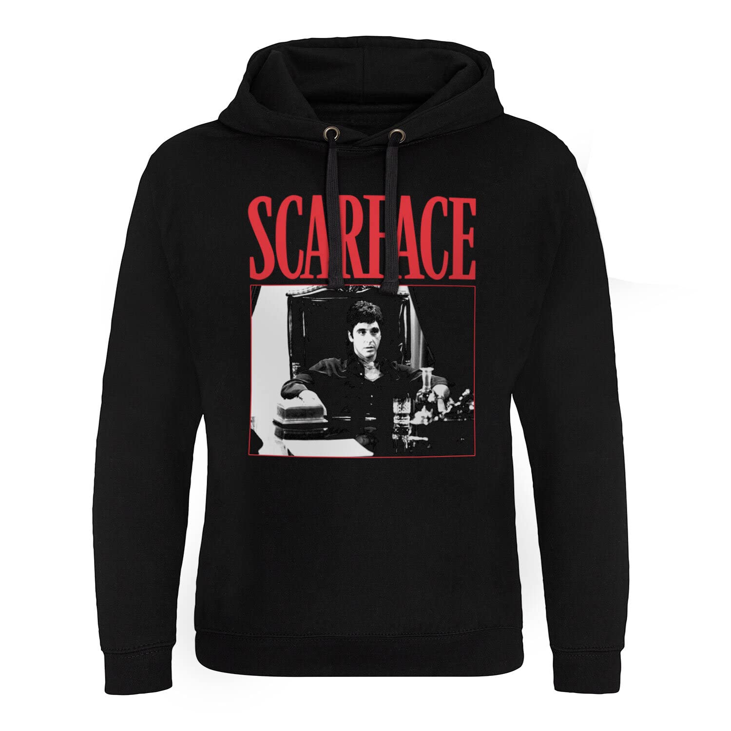 Scarface Officially Licensed Tony Montana - The Power Epic Hoodie (Black), Large