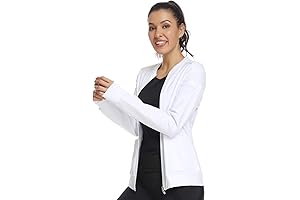 White Scrub Jackets for Women: JEYONG's Warm-Up Jacket Unveiled