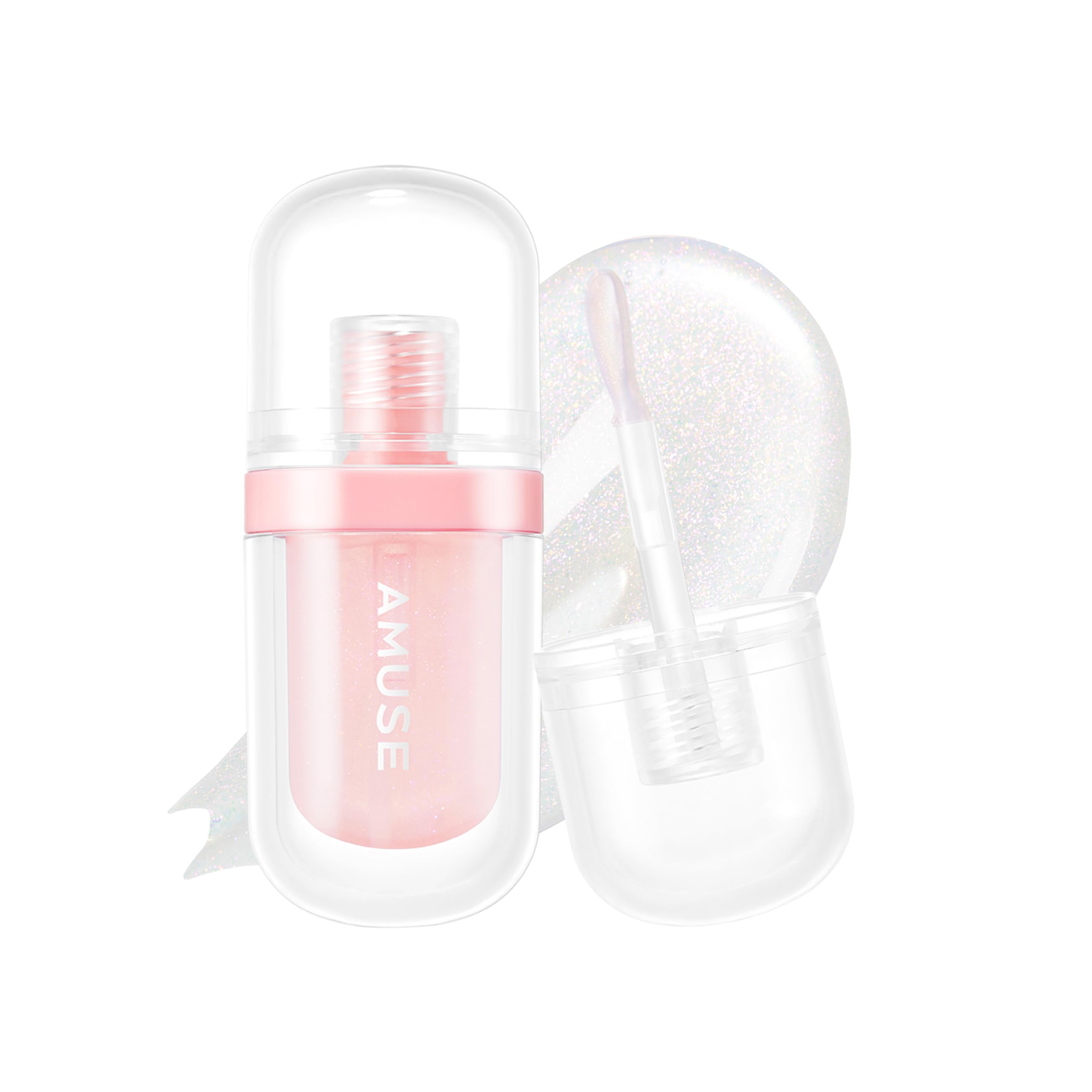 SEOUL Lip Fuller | Pink Diamond Lip Plumper, Gold Glitter, Lip Gloss, Glossy Melting Lip, Moisturizing, Shine, Korean Make-up, Glass Texture, Vegan