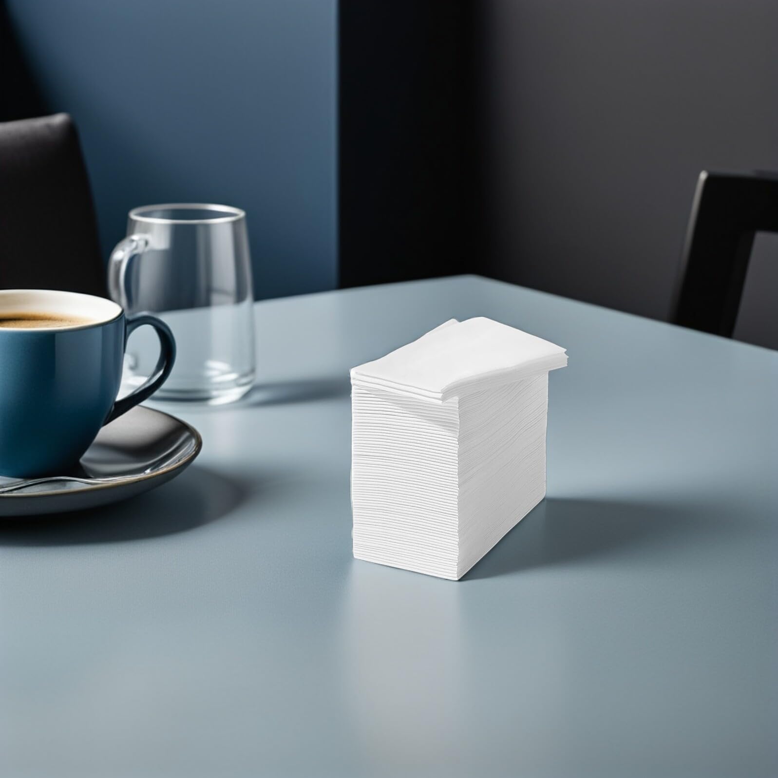 100 Piezas Servilletas de Papel Desechables para Fiestas 43x30 Cm 100 Unidades white Antipolvo Textura Tela 50 G/m² para Bodas Cenas Reuniones Familiares