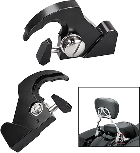 AUFER Kit de clips de acoplamiento para portaequipajes con barra giratoria desmontable, compatible con Sportster Softail Night Train Fat Boy Touring