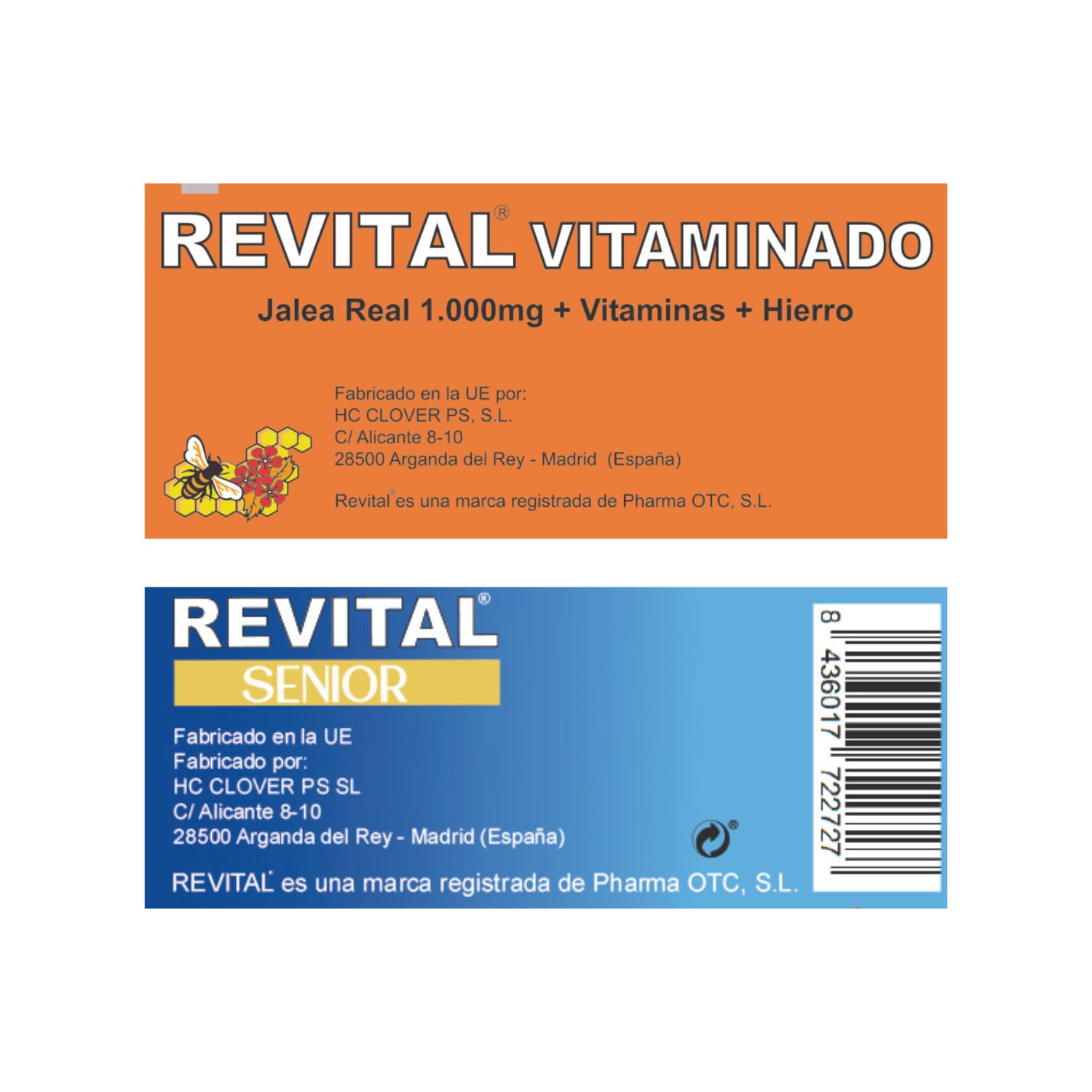 Pack Vitalidad Senior - Revital Vitaminado + Revital Senior 30 Cápsulas - Ayuda a Mejorar el Rendimiento Cognitivo y a Disminuir el Cansancio y la Fatiga - con Jalea Real, Ginkgo Biloba y Vitaminas