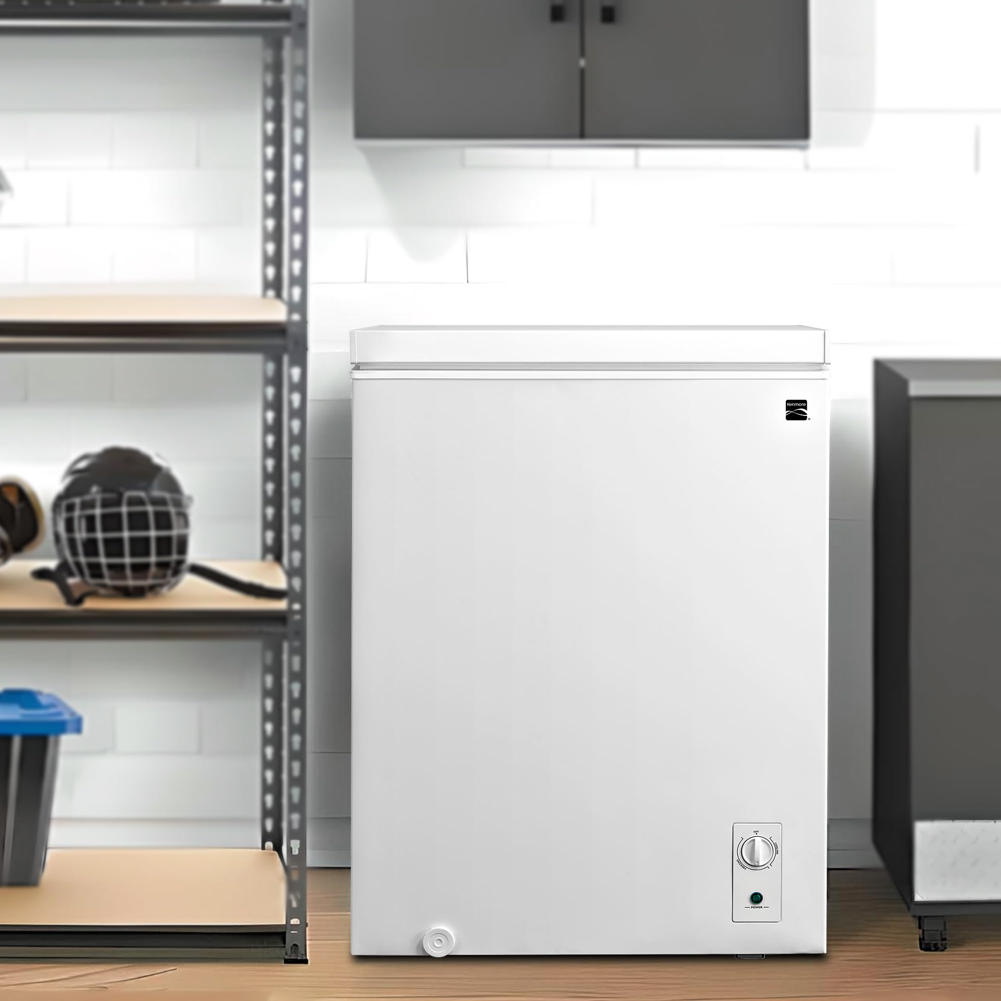 Kenmore Deep Freezer - Convertible Refrigerator/Chest Freezer, 1 Hanging Basket, Garage Ready, Meat Storage, Front Drain, Congelador For Home, Apartment, Basement, Dorm, Cottage 5.0 Cubic Feet White on Fridge.com