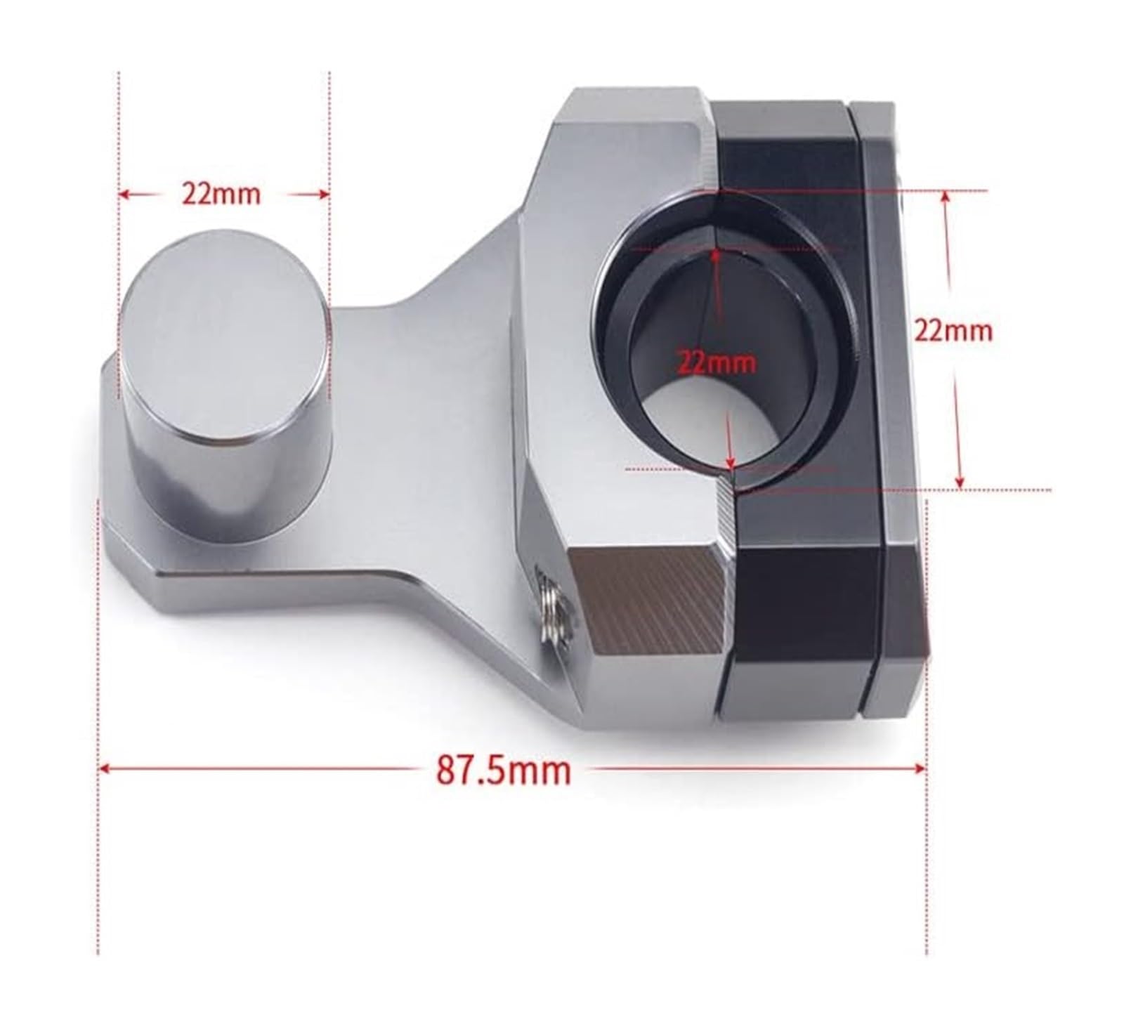 para Manillares De 22 Mm Y 28 Mm Universales Adaptador De Elevador De Manillar De Motocicleta Clip De Barra De Manillar Elevado De Aleación Aluminio Alzas Manillar Motocicleta(Rojo)