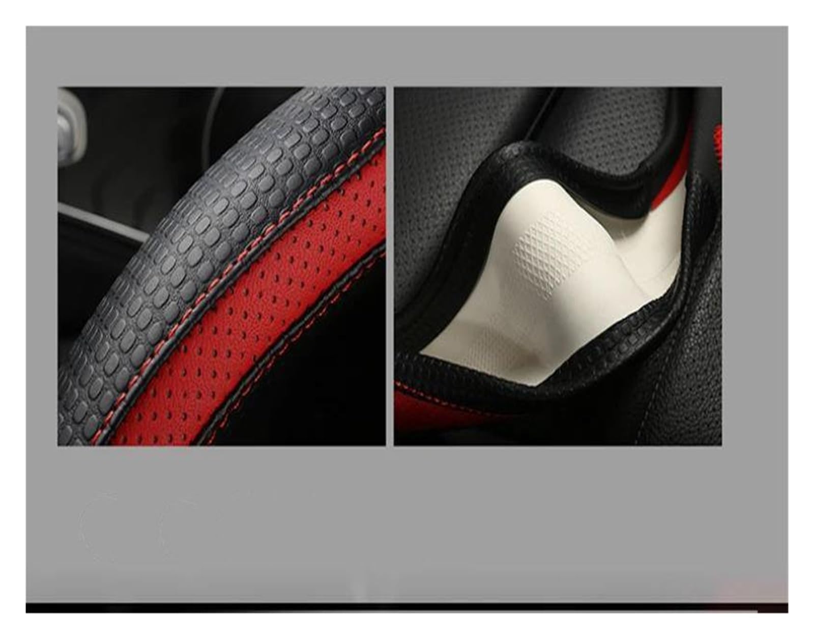 Biały skórzany pokrowiec na kierownicę z mikrofibry do Toyota Prius 30/20, Prius V, Prius C i Prius Prime