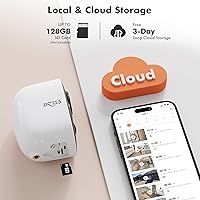 Vista 9 de Dzees 2K Security Cameras Wireless Outdoor, Battery Powered AI Motion Detection Spotlight Siren Alarm WiFi Surveillance Indoor Home Camera