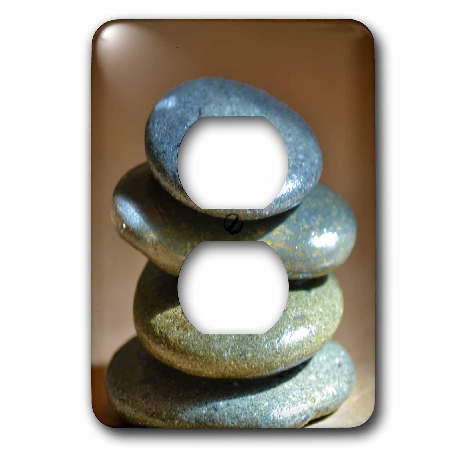 Plaque de decoration 2 prises de courant Zen Rocks Love 3dRose LSP_45294_6