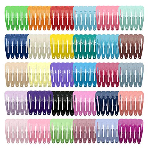 150pcs 2 Inch Hair Clips No Slip Metal Hair Clips Snap Barrettes for Girls Toddlers Kids Women Accessories 30 Colors