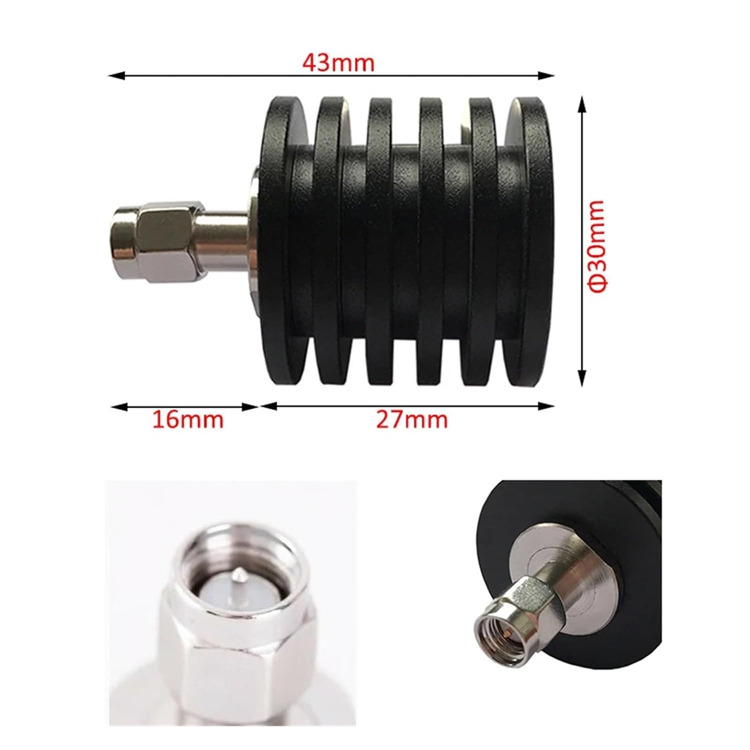 DC-3GHz/6GHz 5W Coaxial Dummy Load 50O SMA Male Adapter Attenuator(3GHz)