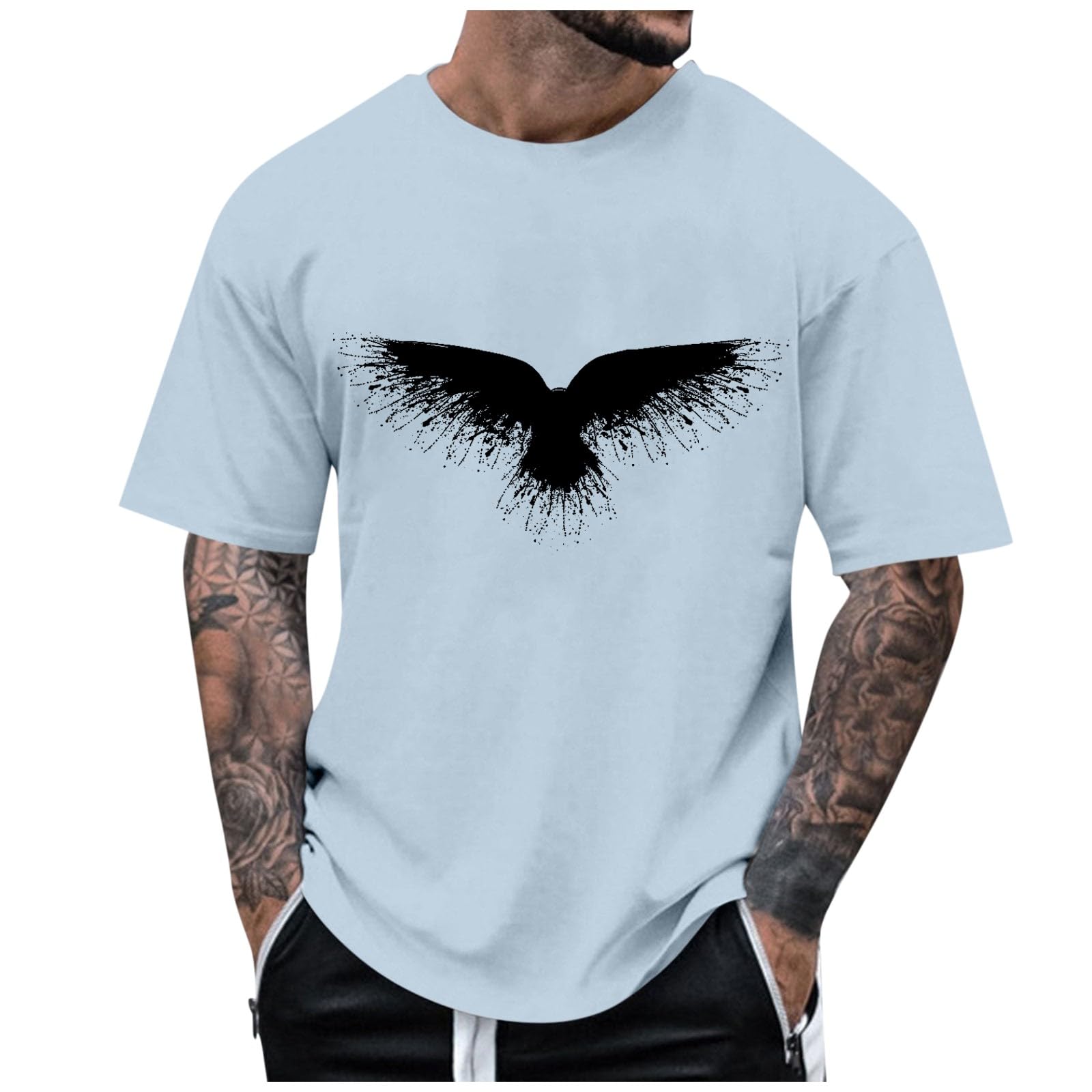 Herren T-Shirt Baumwolle Kurzarm - Basic Shirt Regular Fit Für Freizeit & Urlaub