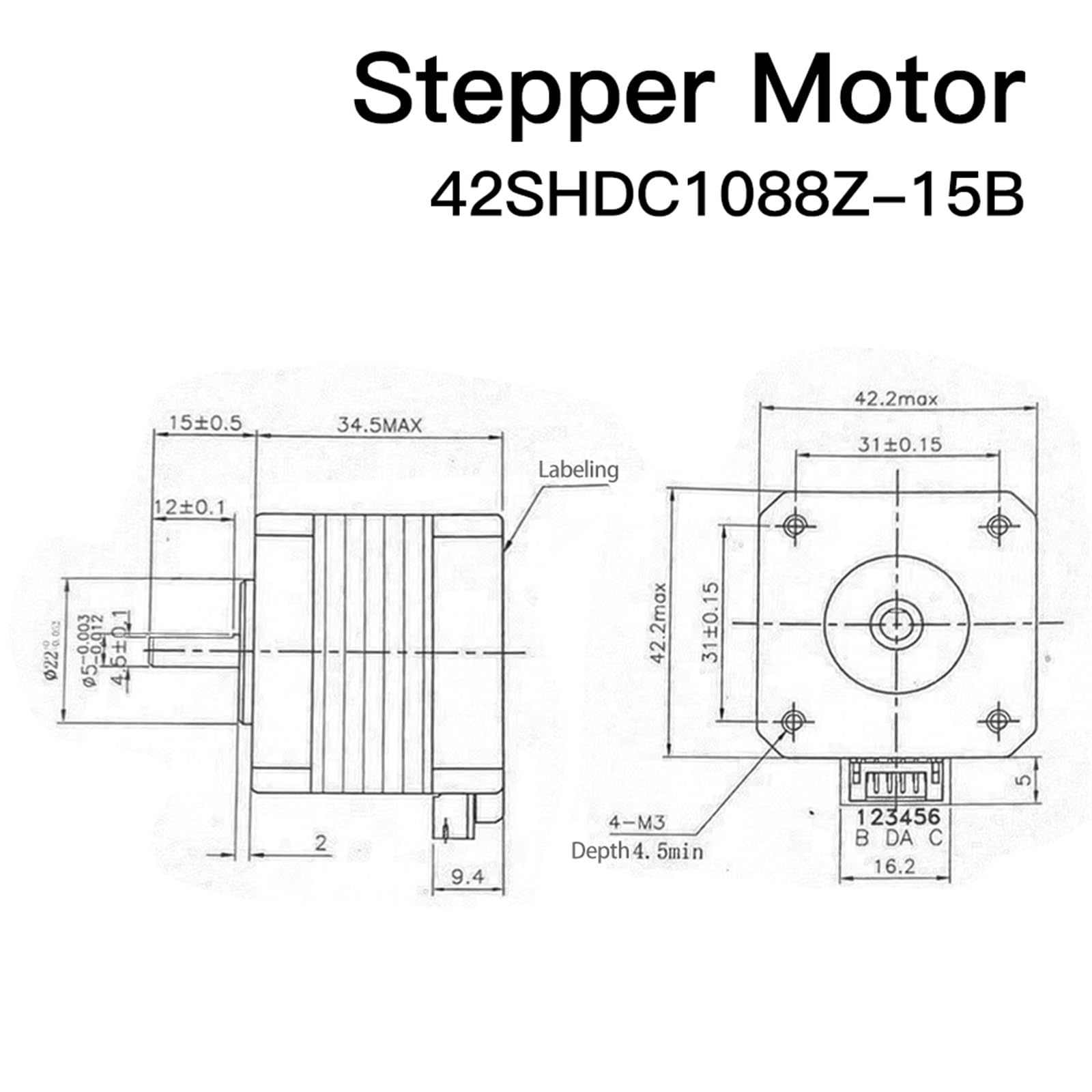 PAKMEZ Akcesoria ogólne Narzędzia 34mm Stepper elektroniczny rozrusznik 34N.cm 1,5A rozrusznik elektroniczny 1 szt
