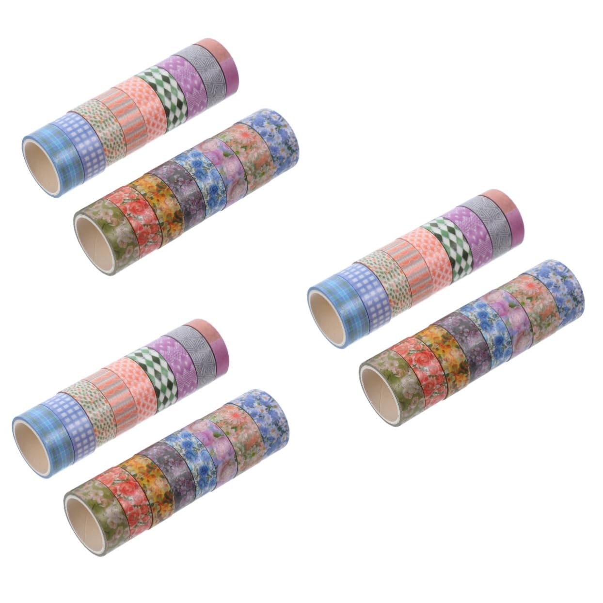 STOBOK 51rotoli Nastro Adesivo Washi Floreale Carta Decorativa Autoadesiva Per Fai Te e Scrapbooking Per Decorare Diari e Progetti Creativi