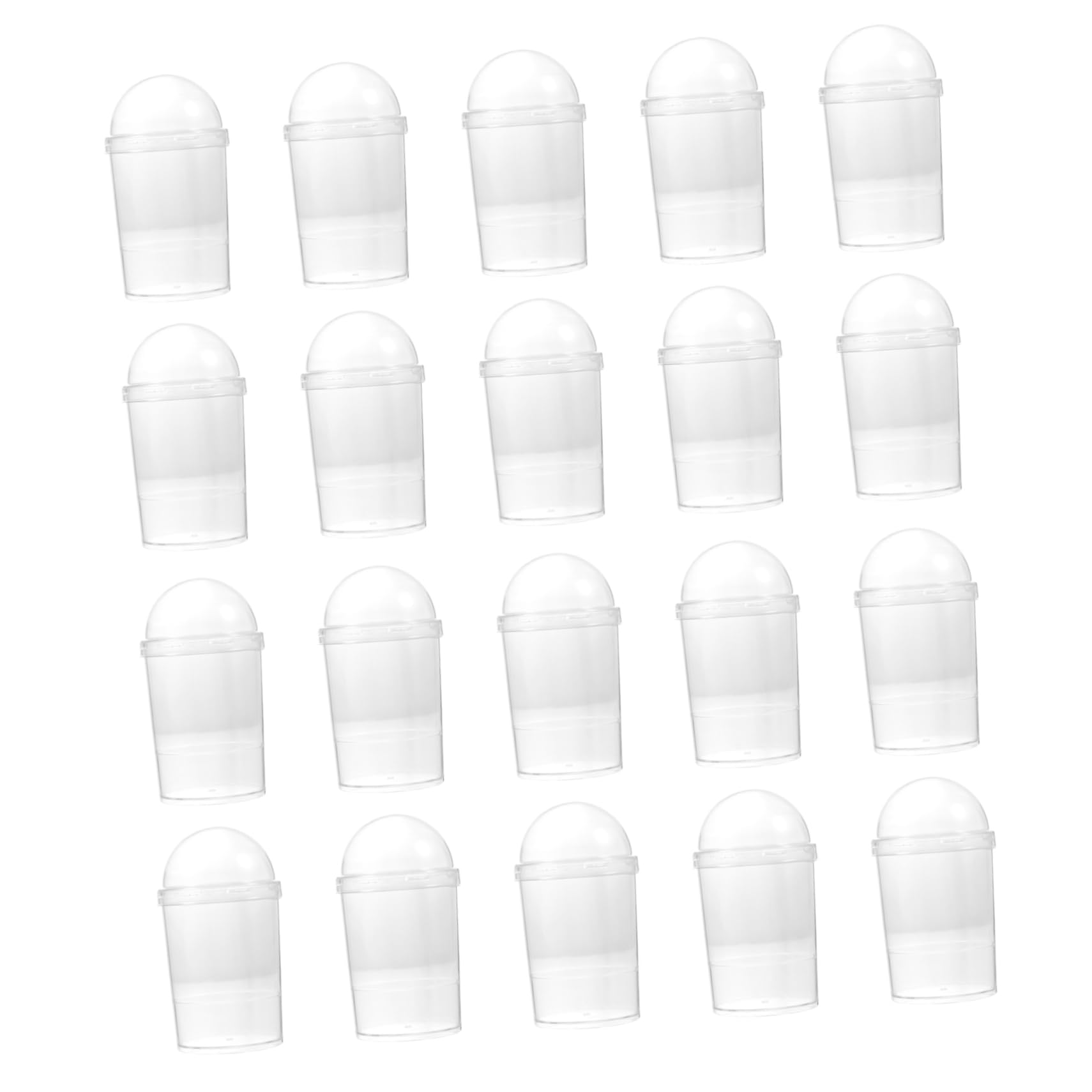 Didiseaon Elegant 20pcs Dessert Cups with Lids Ice Cream Pudding Yogurt Cups Safe Material for Parties Banquets Decor