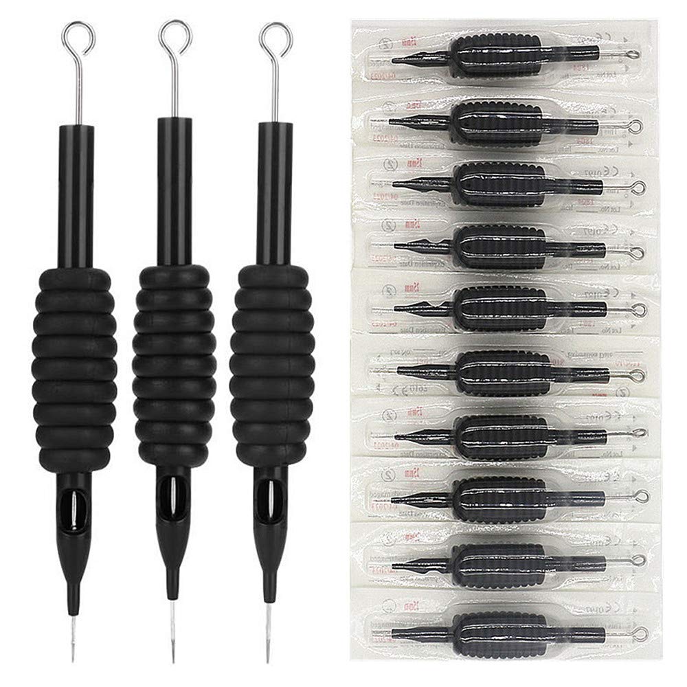 Autdor Tattoo Needles and Tubes Combo - 40Pcs Disposable Tattoo Tubes with Matching Assorted Tattoo Needles 3RL 5RL 7RL 9RL 5RS 7RS 9RS 5M1 7M1 9M1 for Tattoo Machine, Tattoo Kit, Tattoo Supplies