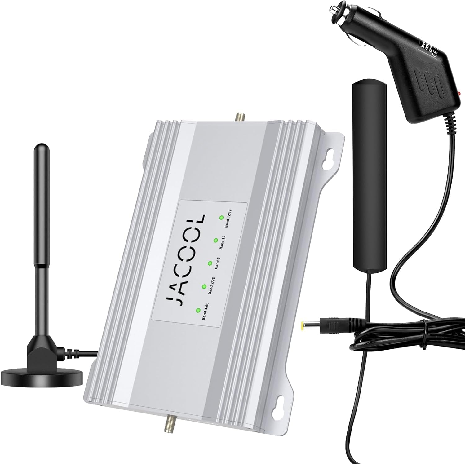 JACOOL Cell Phone Signal Booster for Truck Car RV SUV Trailer OTR | 5G 4G LTE 3G for Verizon T-Mobile AT&T All Carriers | Vehicle Signal Amplifier Band 12/13/17/2/4/5/25/66