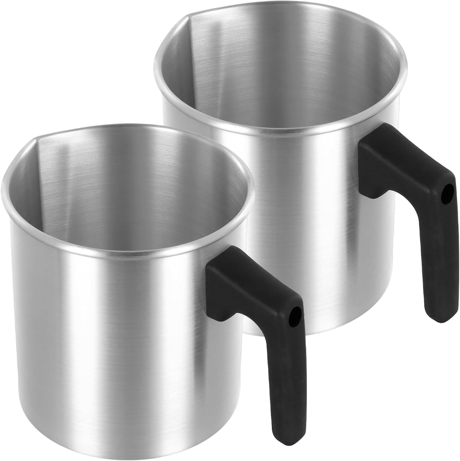 FUNSUEI 2 Packs Candle Making Pouring Pot, 42oz/ 1.2L Wax Melting Pot with Dripless Pouring Spout & Heat-Resisting Handle for DIY Candle Making