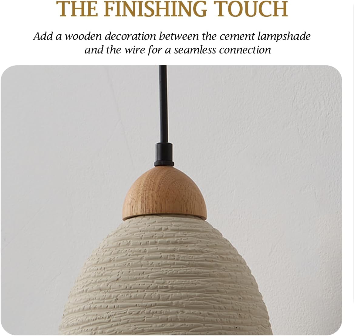 Modern Wall Sconce Industrial Concrete Lmapshade Hanging Wall Lamp Vintage Farmhouse Adjustable Cable Cement Wall Mount Light for Hallway, Bedroom, Living Room, Corridor