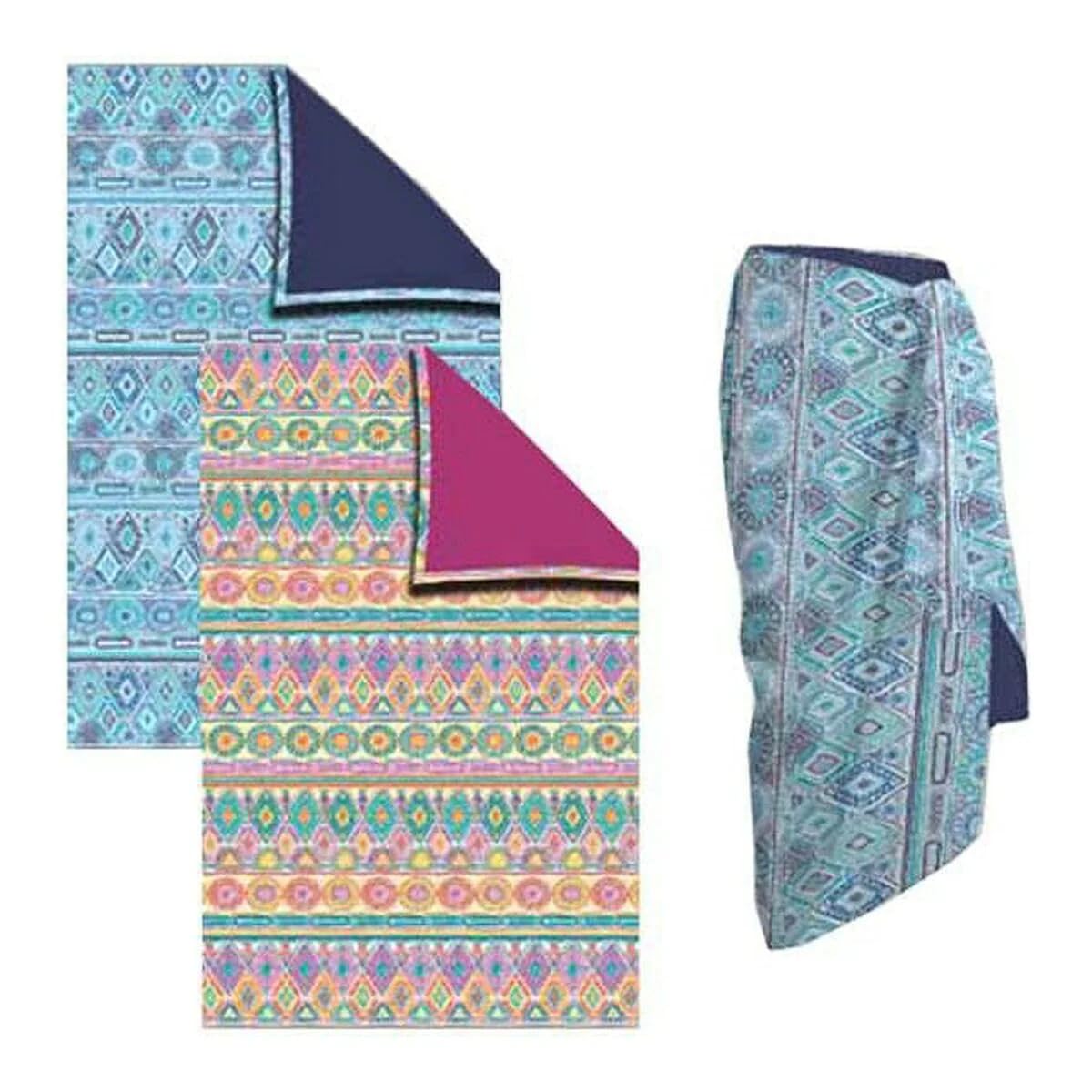 Dhestia - Pareo Toalla de Playa Estampado y Rizo para Secarse de 100x150 cm Kelani Fucsia
