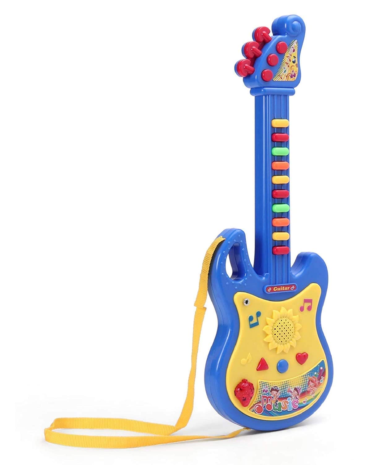 Boriva Boys and Girls Plastic 10 Years Learning to Play Guitar Musical Toy with Microphone Toy Best Gift for Kids Childrens Boys and Girls (Multicolor) (B09PVQN8SB) Amazon Price History, Amazon Price Tracker
