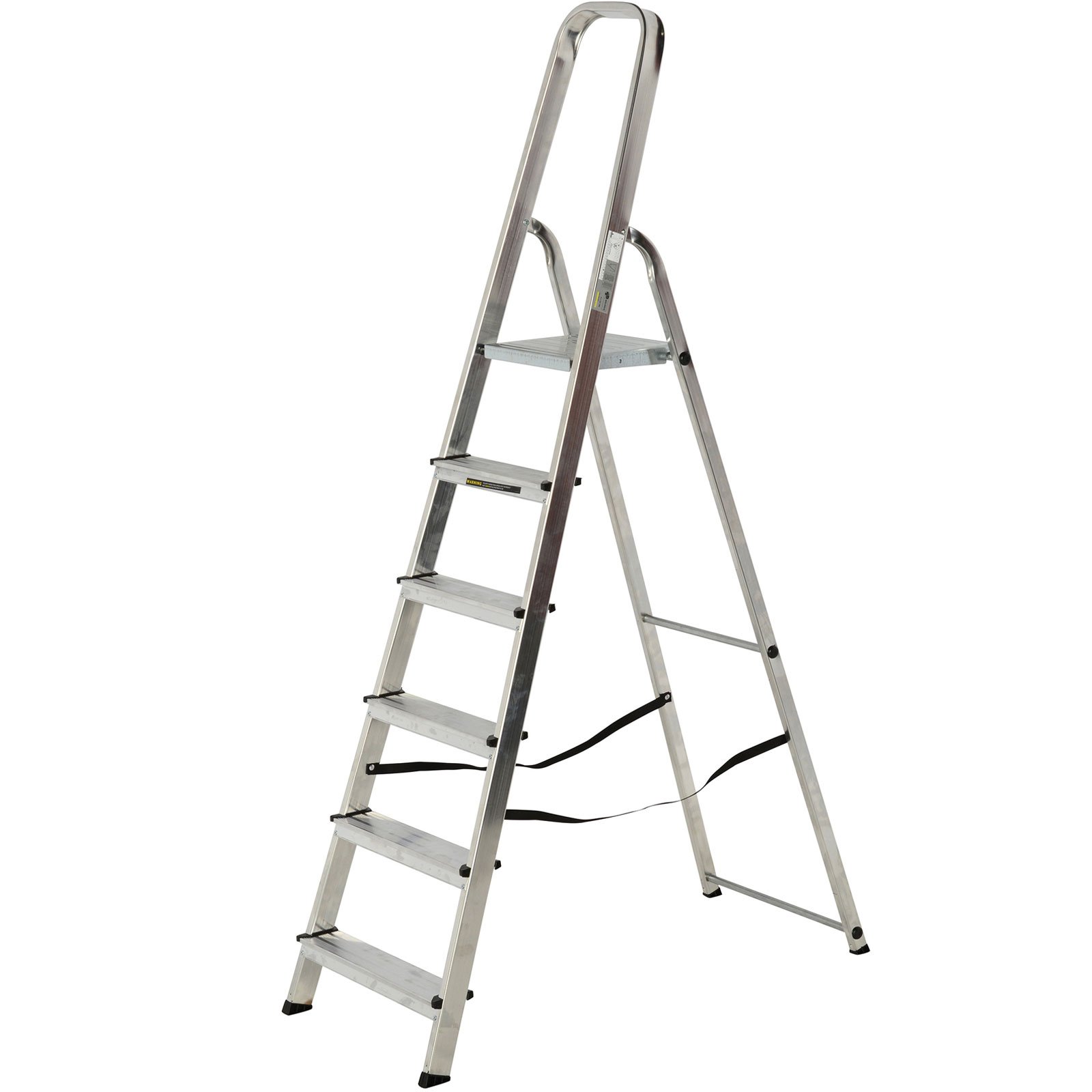 Aluminium Step Ladder EN131 Folding Platform Steps Grab Rail Youngman Atlas Stepladder (6 Tread)