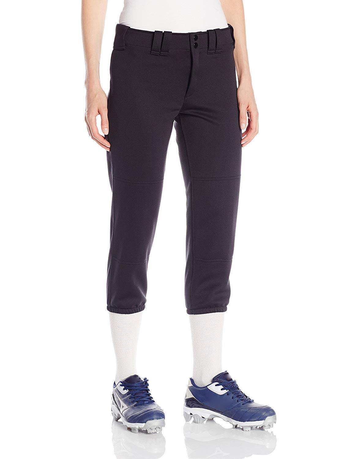 Mizuno Fastpitch Softball-Hose für Erwachsene, mit Gürtel, niedrige Leibhöhe