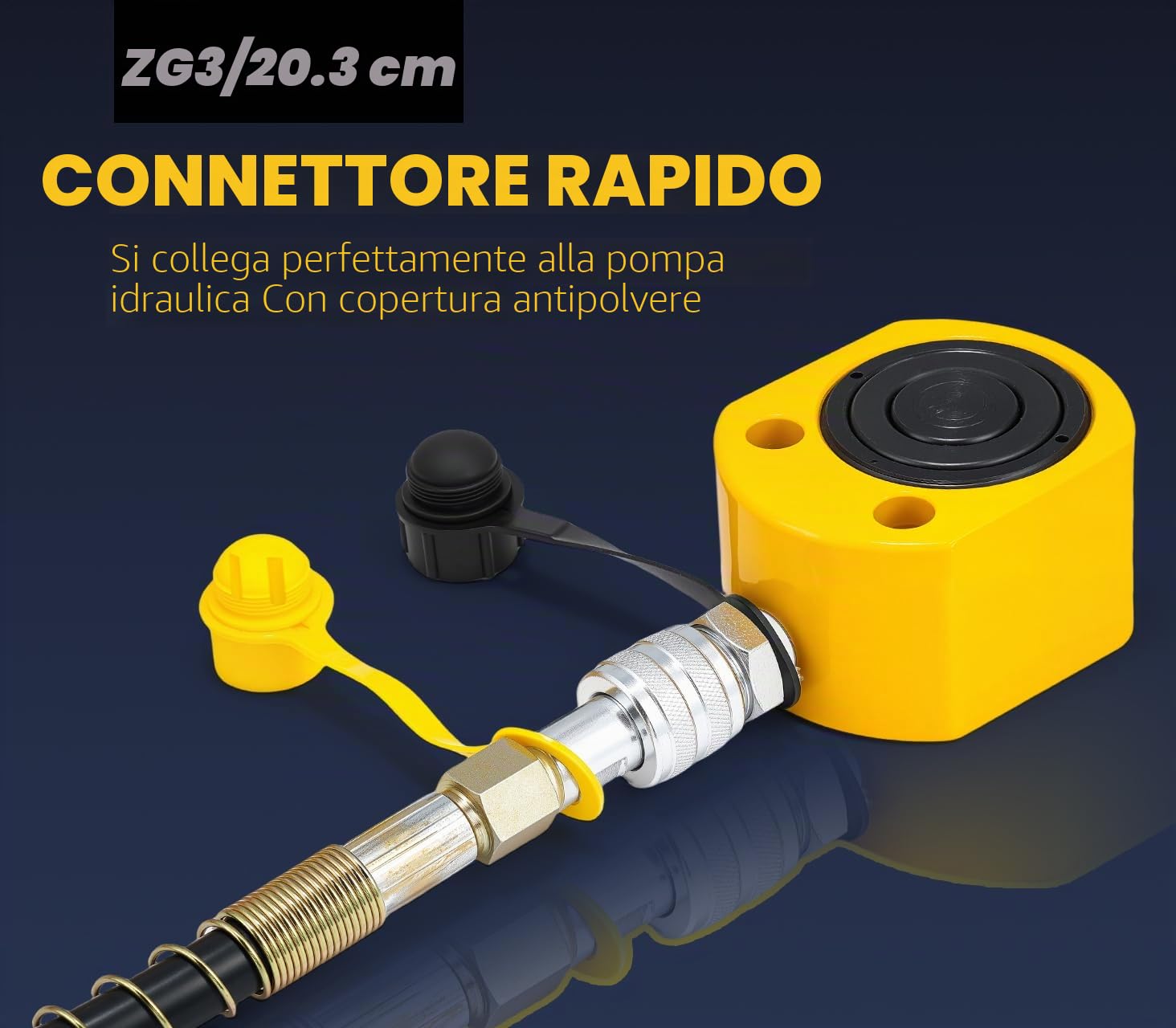 CGOLDENWALL DFPY-10T Martinetto Idraulico con Pompa CP-180 | Si Adatta a Spazi Ristretti, Funziona in Ogni Angolo per Sollevamento-Ideale per Industriale