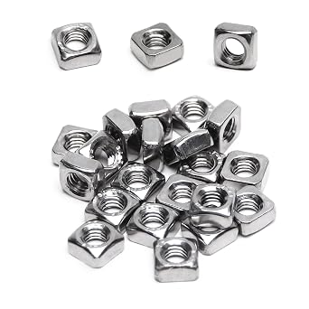 30Pcs M8x1.25mm Square Nuts, 304 Stainless Steel