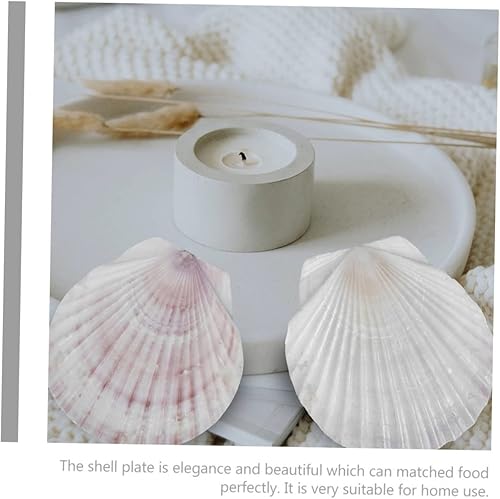 Miniatura 3 de Hemoton 10 platos de cuchara de sopa para manualidades, platos de comida de concha, cuencos de salsa, platos de conchas para fiestas, bandejas de