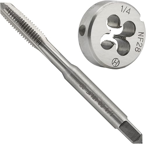 Miniatura 10 de 3/4 "-20 UNEF HSS Juego de Machos y Troqueles, 3/4 x 20 UNEF Máquina Rosca Macho y Rosca Redonda Die Mano Derecha