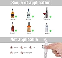 Vista 7 de Vertedor automático de botellas con medición, 8 boquillas para verter licor, vertedores de botellas de alcohol, vertedores de velocidad de 1 onza