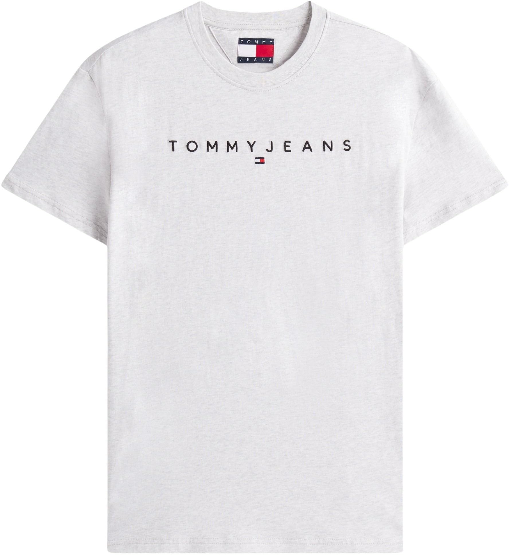 Tommy Jeans Camiseta de Manga Corta Hombre Linear Logo de algodón
