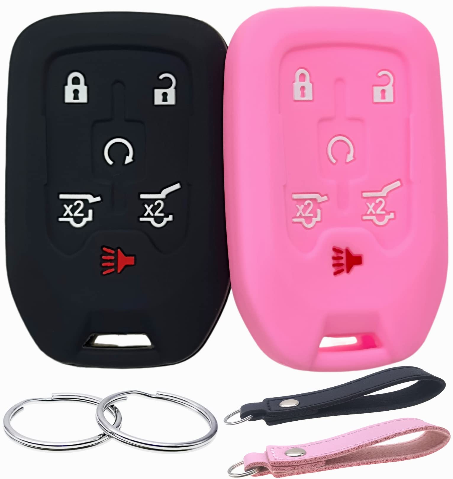 Coque de clé silicone Chevrolet GMC 6 boutons pour éviter les rayures