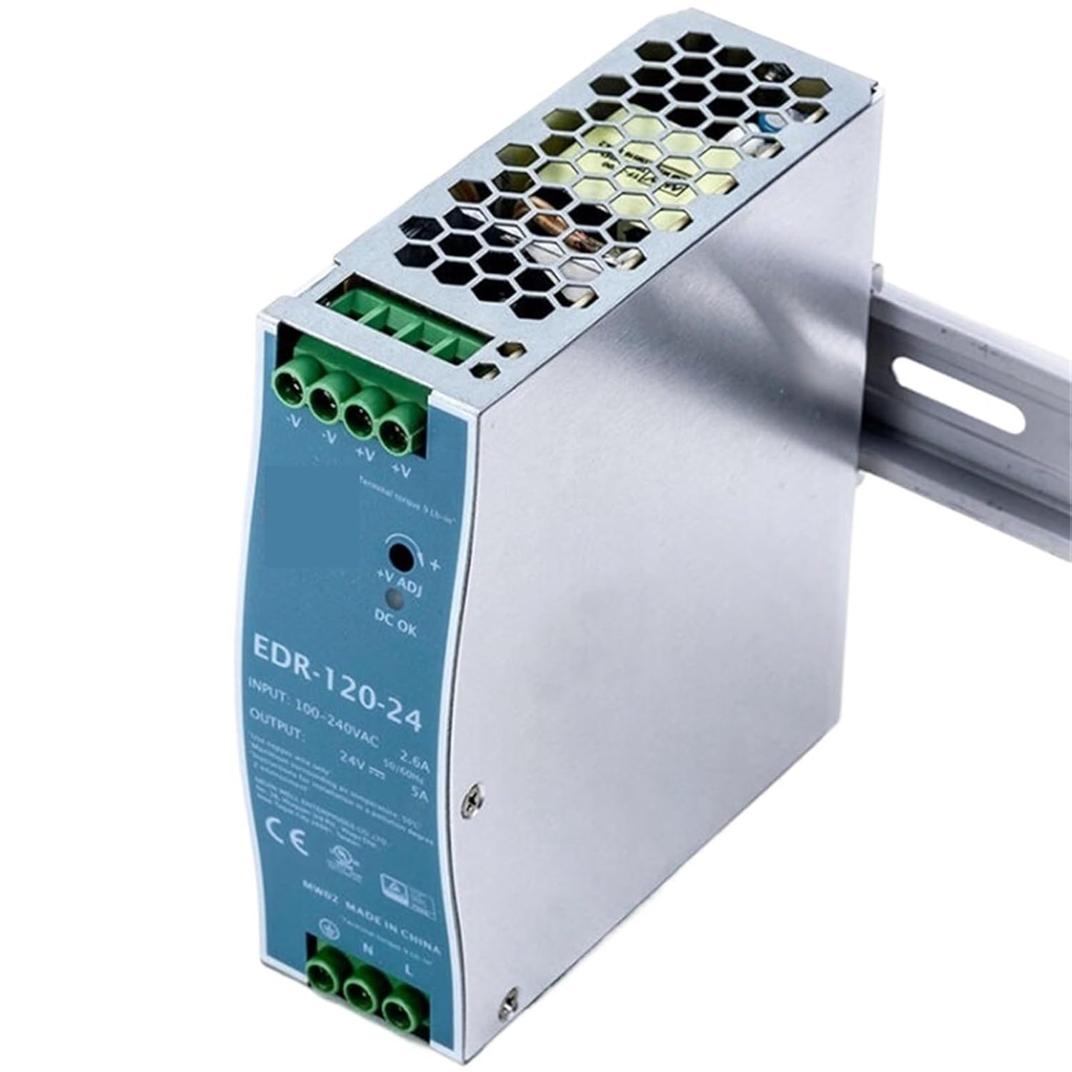 EDR-75 120 150 Series 12V 24V 48V DC 75w 120w 150w Single Output Industrial DIN Rail Power Supply(EDR-120,12V)