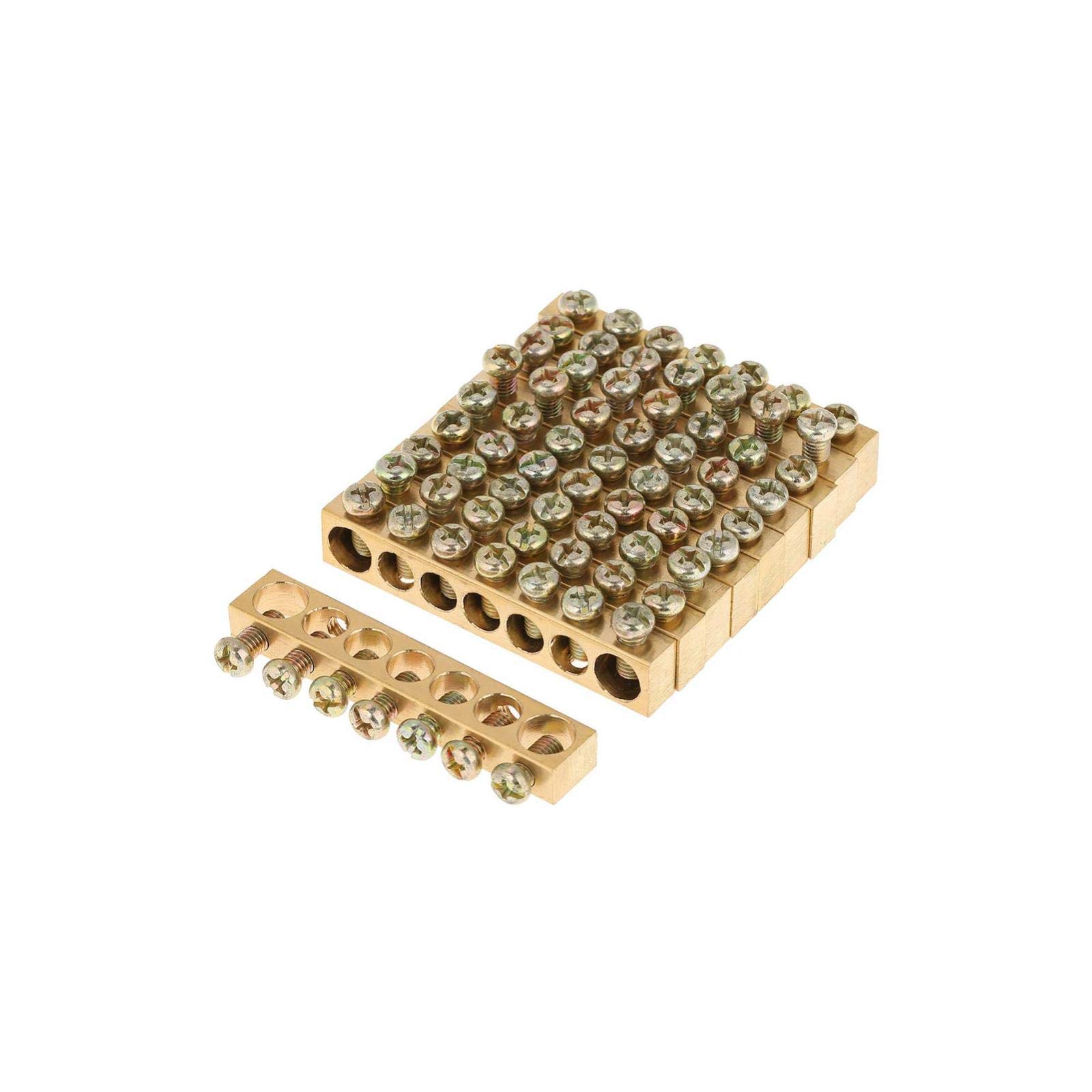 Buy 10Pcs Ground Bar,M5 7 Holes Brass Ground Bar Kit,Neutral Terminal