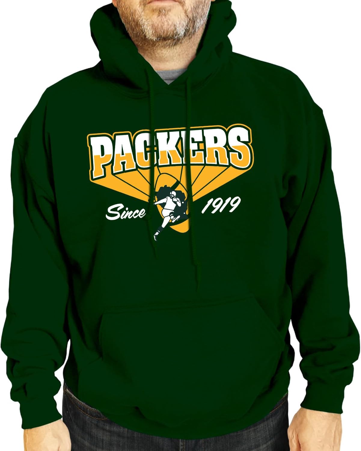 Team Fan Apparel NFL Adult Unisex Vintage Block Ultra Soft Fleece Hooded Sweatshirt, Officially Licensed Football Performance