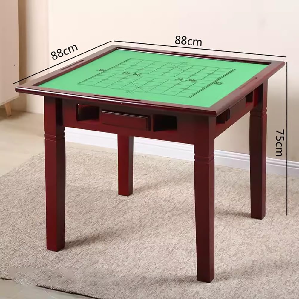 Drewniany stół mahjong 2 w 1, wielofunkcyjna kwadratowa gra karciana odłączana plansza Domino Party Gathering Pure Wood Design, biurko dostępne po obu stronach, A