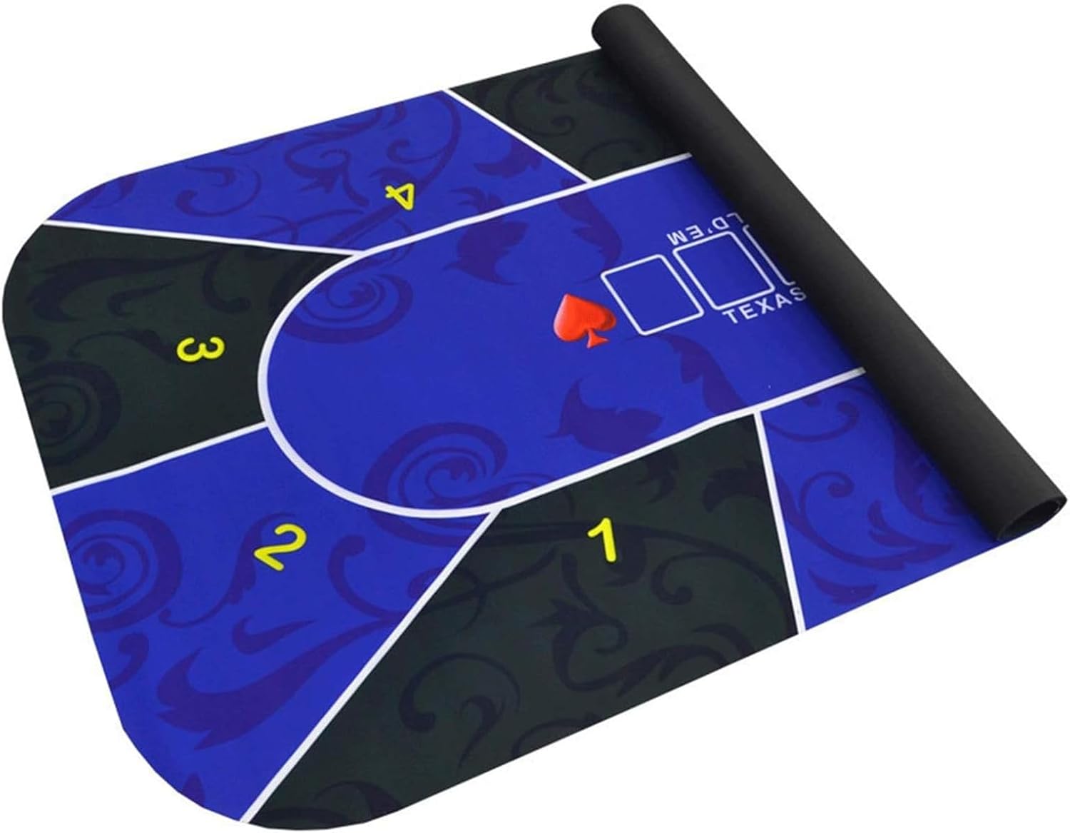 Table Mat 1.2x0.6m Portable Layout Poker Mat, Poker Suede Rubber Table Cloth Table, Casino Board Game Poker Desk Pad for Home Game Poker Mat